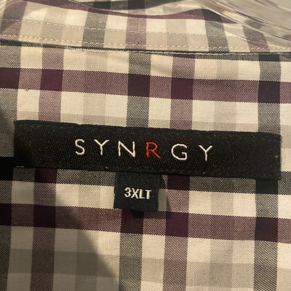 Synergy DXL brand Long-Sleeve Dress Shirt Worn Once! 3XLT - Picture 3 of 4